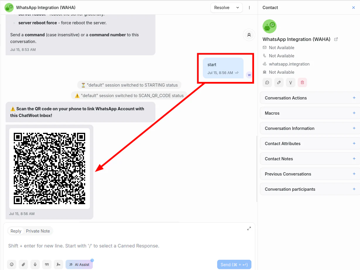 Scan QR Command