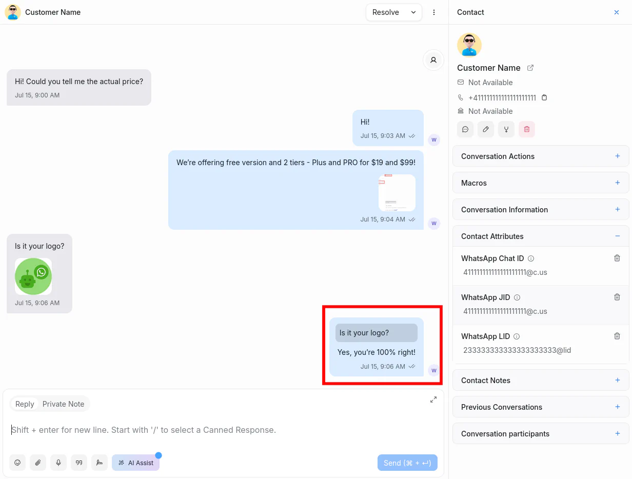 Reply to Messages