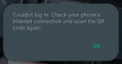 Could not login
