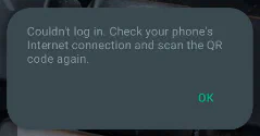 Could not login