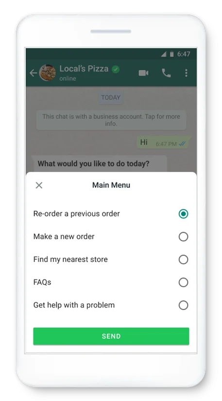 WhatsApp List Message
