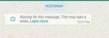 waiting for this message